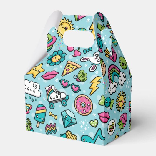 Volledig Schattigee Doodles gunstboxen Bedankdoosjes (Voorkant Zijde)