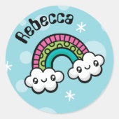 Volledig Schattigee Doodles Regenboog stickers (Voorkant)
