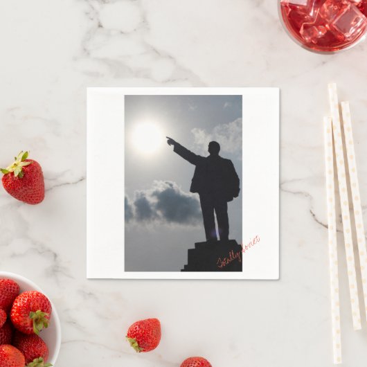 Volledig Sovjet Pointing Lenin Papier Servet (Insitu)