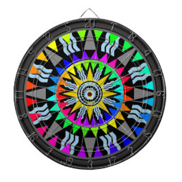 Volledig spectrum Abstract kunstdartboard met meer Dartbord