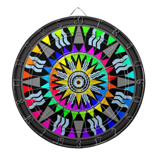 Volledig spectrum Abstract kunstdartboard met meer Dartbord (Voorkant)