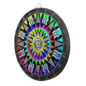 Volledig spectrum Abstract kunstdartboard met meer Dartbord (Voorkant Rechts)