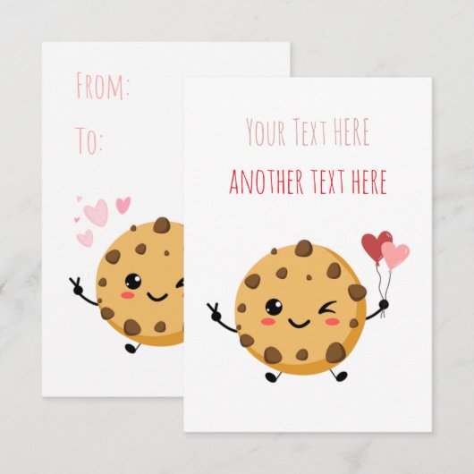 Volledig Tall Vertical Cookie Teacher Th Bedankkaart (Voorkant / Achterkant)