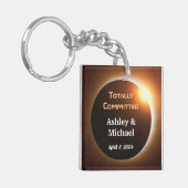 Volledig Toegewijd Eclipse Thema Trouwdag Sleutelhanger (Voorkant Links)