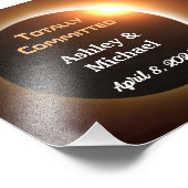 Volledig toegewijde eclips thema bruiloft foto afdruk (Hoek)