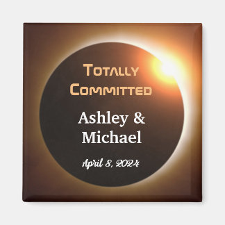 Volledig toegewijde eclips thema bruiloft magneet