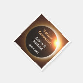 Volledig toegewijde eclips thema bruiloft servet (Hoek)