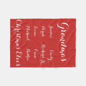 Volledig toepasbare kleinkinderen met kerstkleven fleece deken (Voorkant (Horizontaal))