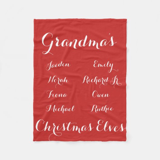 Volledig toepasbare kleinkinderen met kerstkleven fleece deken (Voorkant)