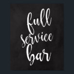 Volledig toetsenbord met servicebalk 8 x 10 bruilo poster<br><div class="desc">Een elegant teken van de snijrandbruiloft,  kenmerkt de tekst "Volledige Bar van de Dienst"in een extraverte manuscriptdoopvont,  voegt de borsteltextuur een spontaan en playful gevoel toe. De achtergrondkleur kan aan uw behoeften en voorkeuren worden aangepast. Neem contact met mij op als u een speciaal verzoek hebt.</div>