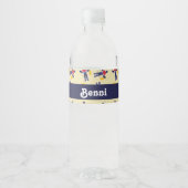 Volledig uitgeruste man van lastechnicus waterfles etiket (Voorkant)