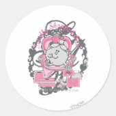 Volledig uitgevaagd ronde sticker (Voorkant)