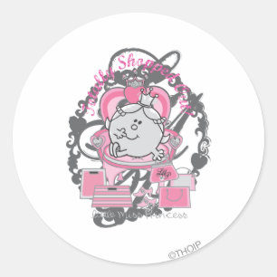 Volledig uitgevaagd ronde sticker