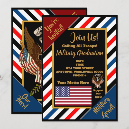 Volledig  uitnodigingen (Voorkant / Achterkant)