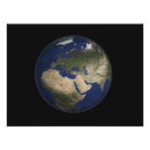 Volledig uitzicht van de Aarde in Afrika, Europa e Foto Afdruk (Voorkant)