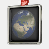 Volledig uitzicht van de Aarde in Afrika, Europa e Metalen Ornament (Links)