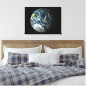 Volledig uitzicht van de Aarde met Antarctica Canvas Afdruk (Insitu (Slaapkamer))