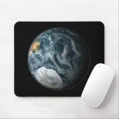 Volledig uitzicht van de Aarde met Antarctica Muismat (Met muis)