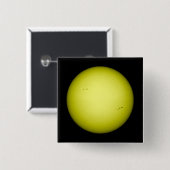 Volledig uitzicht van de zon vierkante button 5,1 cm (Voorkant /achterkant)