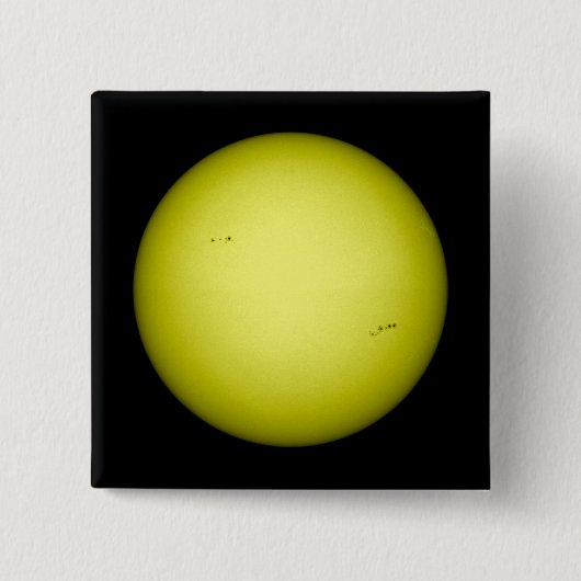 Volledig uitzicht van de zon vierkante button 5,1 cm (Voorkant)