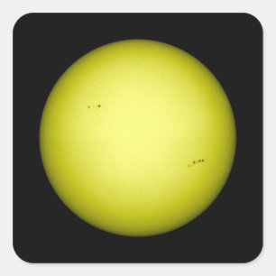 Volledig uitzicht van de zon vierkante sticker