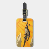 Volledig uniek bagagelabel van het kunstdecovlak (Voorkant verticaal)