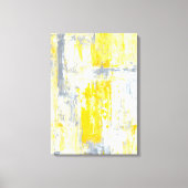 'Volledig unieke' grijze en gele Abstracte kunst Canvas Afdruk (Voorkant)