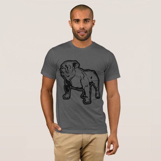 Volledig van Bulldog Funny T-shirt (Voorkant volledig)