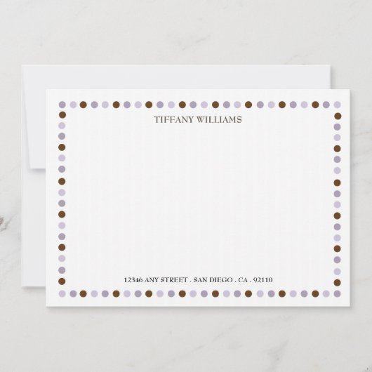 Volledig van de Joy Lavender Note Card Notitiekaartje (Voorkant)