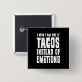 Volledig van Tacos Vierkante Button 5,1 Cm (Voorkant /achterkant)