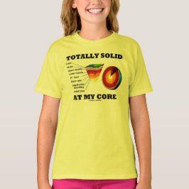 Volledig vast in mijn kern (lagen van de aarde) t-shirt