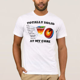 Volledig vast in mijn kern (lagen van de aarde) t-shirt