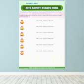 Volledig veiligheidsraad voor de bouwplaats canvas afdruk (Insitu (Houten vloer))