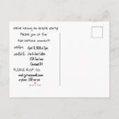 VOLLEDIG VERDUISTERINGSFEESTUITNODIGINGEN UITNODIGING BRIEFKAART (Achterkant)