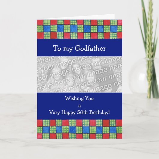 Volledig  verjaardagsfotokaart kaart (Voorkant)