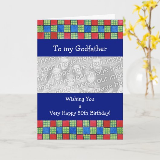 Volledig  verjaardagsfotokaart kaart (Gele Bloem)