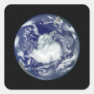 Volledig verlicht afbeelding van de volledige schi vierkante sticker