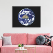 Volledig verlichte aarde gecentreerd op Australië Canvas Afdruk (Insitu (Woonkamer))