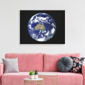 Volledig verlichte aarde gecentreerd op Australië Canvas Afdruk (Insitu (Woonkamer))