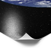 Volledig verlichte aarde gecentreerd op Australië  Foto Afdruk (Hoek)