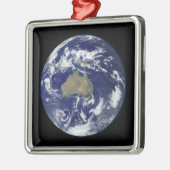 Volledig verlichte aarde gecentreerd op Australië Metalen Ornament (Links)