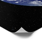 Volledig verlichte aarde gecentreerd op Australië Poster (Hoek)