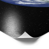 Volledig verlichte aarde gecentreerd op de Noordpo Foto Afdruk (Hoek)