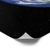 Volledig verlichte aarde gecentreerd op de Noordpo Poster (Hoek)