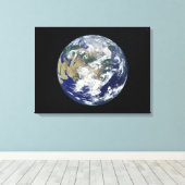 Volledig verlichte aarde in Azië Canvas Afdruk (Insitu (Houten vloer))