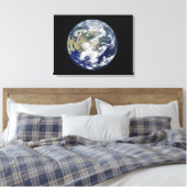 Volledig verlichte aarde in Azië Canvas Afdruk (Insitu (Slaapkamer))