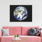 Volledig verlichte aarde in Azië Canvas Afdruk (Insitu (Woonkamer))