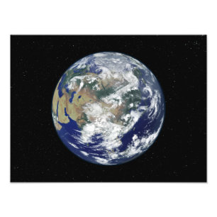 Volledig verlichte aarde in Azië Foto Afdruk