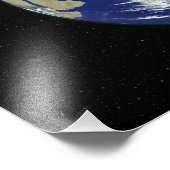 Volledig verlichte aarde in Azië Foto Afdruk (Hoek)