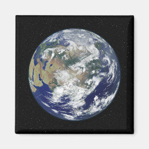 Volledig verlichte aarde in Azië Magneet